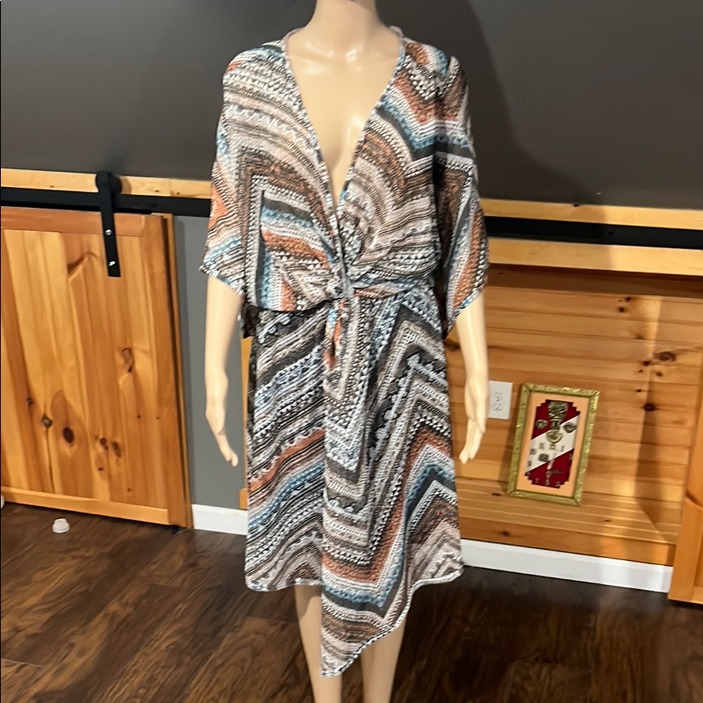 Cover up Black and White Sequin Asymmetrical Sundress